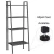Import portable 4 tiers modern black storage  metal living room corner wall kids bookcase book shelf shelves for home from China