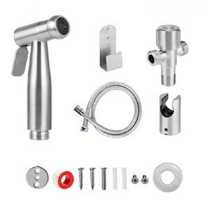 Portable Hand Held Toilet Washing Bidet Shattaf Traveller Sprayer With Stainless Steel Material