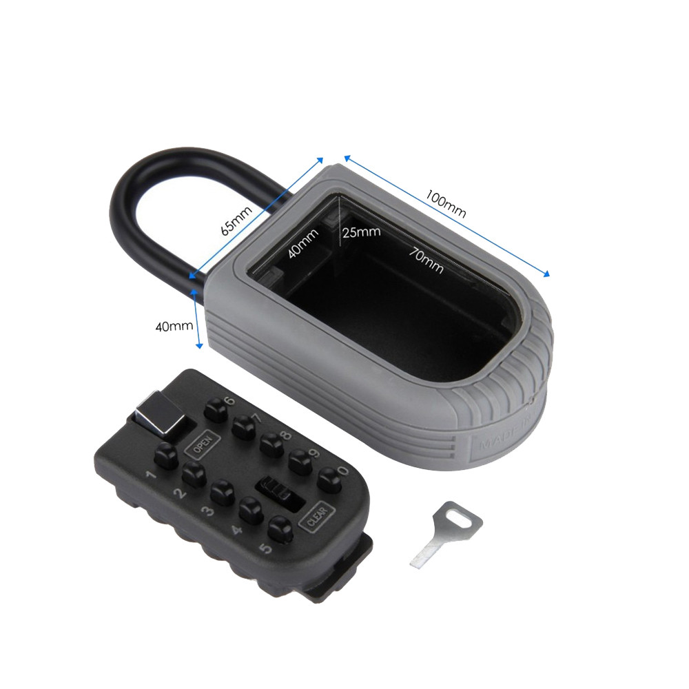 Buy Portable Key Storage Security Lock 10-digit Push Button Combination ...