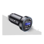 portable metal mobile phone quick power adapter station dock mini dc qualcomm qc3.0 18W 2 dual port usb socket car charger