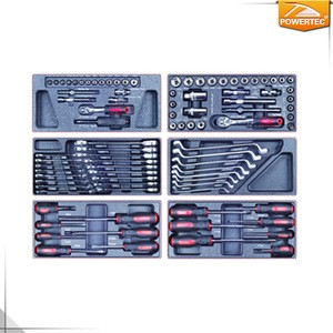 POWERTEC 196pc Hand Tool Kit With Metal Cabinet