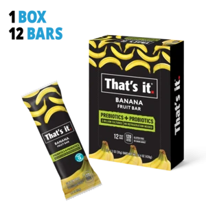 Premium quality That&#39;s It. Probiotic Banana Fruit Bars -Box of 12 All Natural Gluten Free Healthy Plant Based Fruit Snacks With