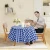 Premium Wedding Checkered Polyester Fabric Table Cover Plaid Round Tablecloth