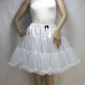 Princess Super Fluffy Adult Pettiskirt Wholesale Women Soft White Petticoat Tutu