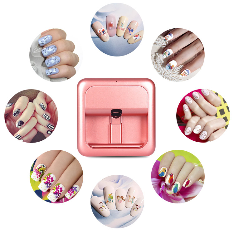 Professional manicure set nails gel polish wifi smart mini mobile finger nail art printer machine nail printer precoat