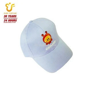 Promotion fashion 6 panel child hat kids cap baby cotton baseball cap