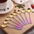 Import Promotion gift rose gold cutlery  tasting dessert teaspoon relogio floral spoon flower shape stainless steel coffee gold spoon from China