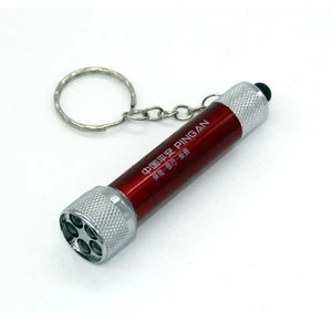 promotional cheap price keyring mini aluminum keychain led flashlight