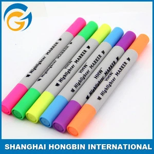 Promotional Gift Set Dual Pen Point Bright Color Highlighters for Kids