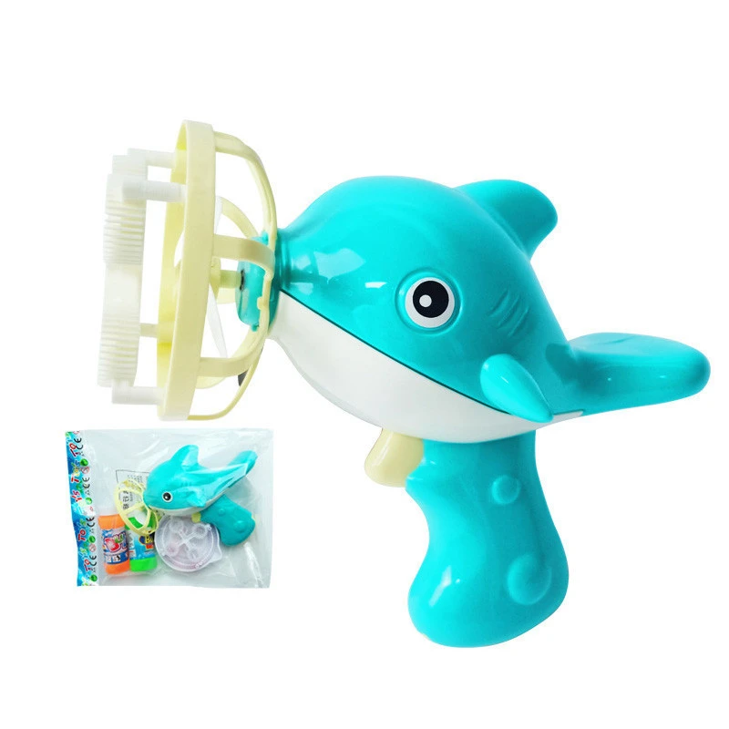 Promotional Summer Toys Dolphin Fan Bubble Gun toy