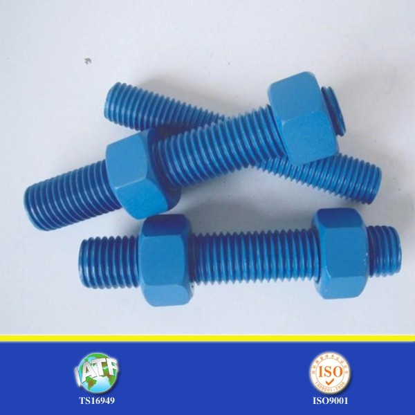 PTFE finished stud bolts and nuts hollow threaded rod thread rod m6