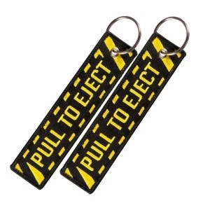 Pull To Eject Aviation Gift Keychain Embroidered Keychain Fashion Flight key tag wholesale