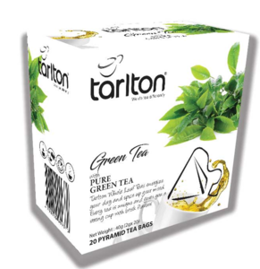 Pure Green Tea in Pyramid Bags//Tarlton Peach Oolong Green Tea// Biodegradable Pyramid Bags and Private Label Available