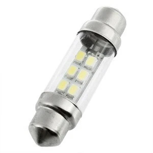 Pure White 15 SMD 5050 SMD LED SMD Festoon Light Lamp Panel T10 Dome BA9S Adapter DC 12V