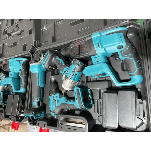 PUXKJ Ready to Ship 36V 4 in 1 hardware tools combo kti with Li-ion Battery mini impact power drills tool set CKMTDZBSDCJM36
