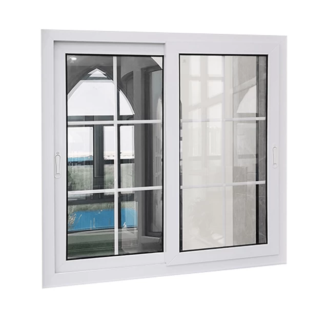 PVC sliding window design UPVC double glazed sliding windows