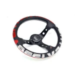 racing car customized logo 350mm caliber ultrafiber material car steering wheel for modified