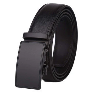 Ratchet Dress Belt With Automatic Buckle Fashion Real Leather Men&#39;s Belt