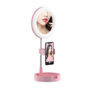 Rechargeable Desktop Beauty Lighting Three Colors Adjustable LED Makeup Mirror