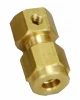 Rectangular Shape Nickel-plated Copper Lock Screw Fitting Double Side End Cap