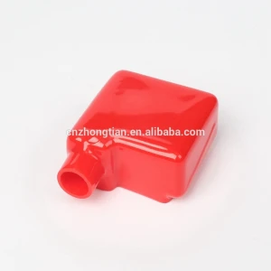 Red flag shape soft PVC auto battery terminal cover