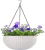 Import Resin Rattan  Round Hanging Planter Baskets,Hanging Basket Planter Plastic Flower Plant Pot with Drainer and Chain Round Decor from China