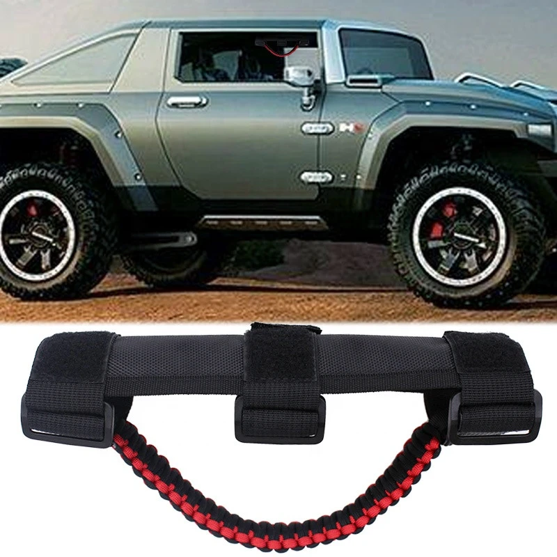 Retractable Car Accessories Paracord Roll Bar Jeep Wrangler Grab Handles