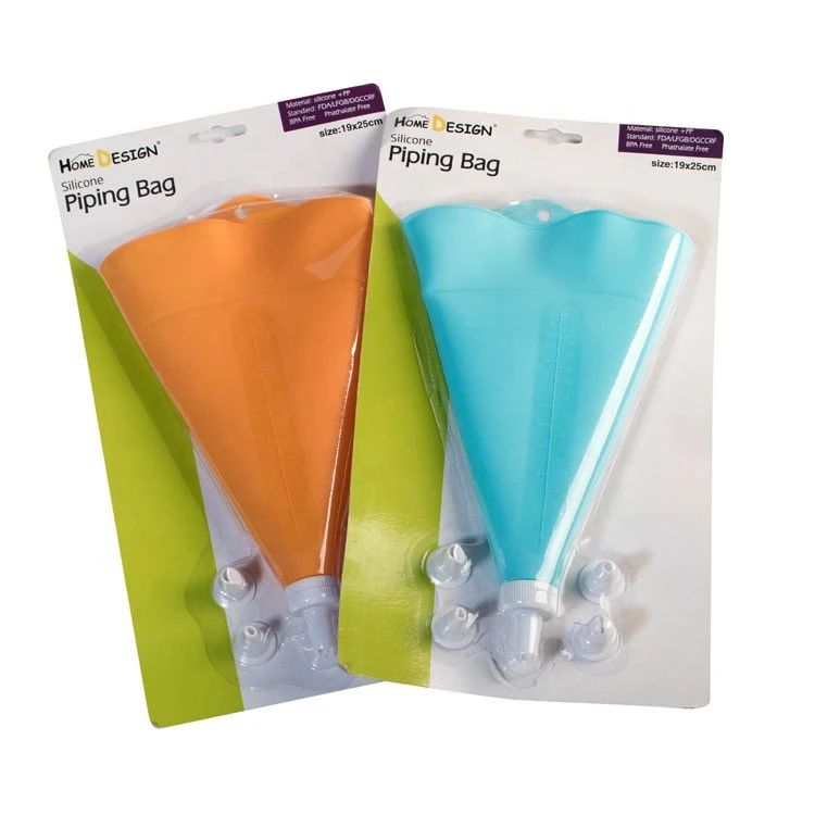 Reusable Icing Piping Bags Cookie Cake Silicone Decorating Pastry Bag Including 5 Nozzle