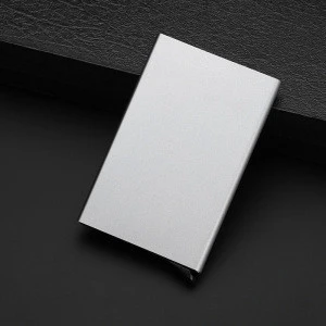 RFID Credit Card Holder Super Slim Wallet Front Pocket Card Protector Case Pop up Design Aluminum Up to Hold 6 Cards