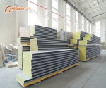 rock wool polyurethane sandwich panel  board for prefabricated house