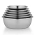 Import RONGYE Thick Pattern bottom Wholesale custom logo stainless steel mixing bowl stainless steel bowl set dinnerware set from China