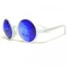 Round kaleidoscope sunglass rainbow sunglass party crystal blue glasses