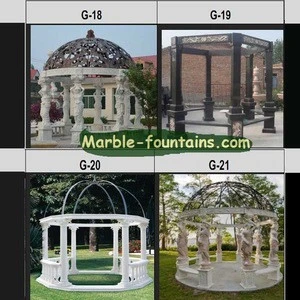 round outdoor marble summerhouse for garden