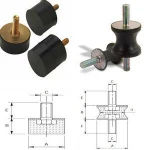 rubber engine mount cylindrical generator Air Conditioner anti vibration mountings damper with screw rubber engine mount