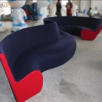 RUYA Circle sofa  for commercial conference area lobby furniture waiting room sofa sets modern salon office