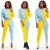 Import SA9061 fashion color blocking design winter sports wear plus size long sleeve 2 piece women jogging suit set from China