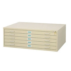 Safco 5 Drawer Steel Flat File for 36&quot; x 48&quot; Documents 4998TSR (Tropical Sand)
