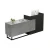 Import Salon reception desk table front counter stainless steel feet marble reception desk from China