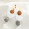 Sample Design Fashion Jewelry Round Shape Earrings With Gold Plated