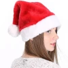 Santa Hat plush Trim Red White Plush Christmas Santa Hat for Christmas