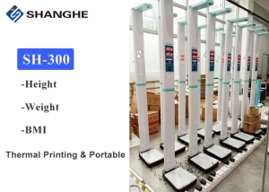 scale testing equipment for human intelligent voice broadcast coin operated height and weight measurement folding scale