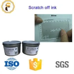 Screen printing secret ink/scratch off game cards