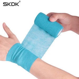 Self Adhesive Non Woven Bandage Wrap Breathable Self Adherent Wrap  Athletic Elastic Cohesive Bandage