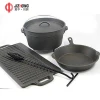 sell patio cast iron cookware set/pan/pot/dutch oven