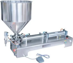 Semi-automatic Customized single head paste filling machine with luxury type heating tank and mixing system