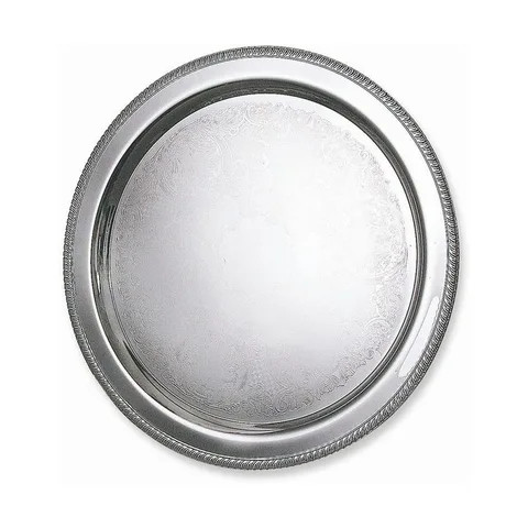 Set Of Two Silver Serving Tray Tableware Wholesale Metal Tray Antique Design Using For Kitchen And Hotel Decorative Best Price