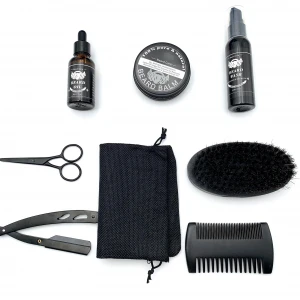 Shaping Tool Kits Set Mens Care Products Butter Cream Wash Shampoo Serum Wax Balm Grow Grooming Brush Comb Beard Growth Oil Kit