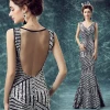 shinny sequins low back sexy evening dress