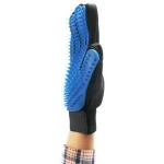 Silicone Dog Cat Hair Remover Brush Bath Pet Grooming Gloves 1 Pair