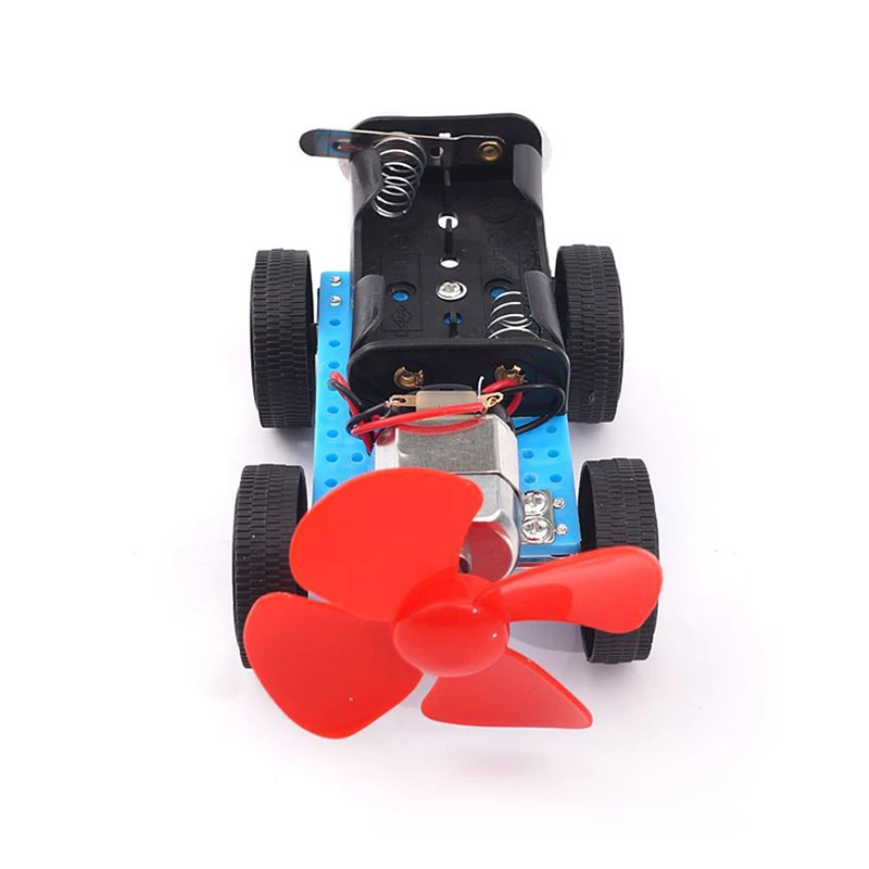 Simple Air powered car 3D Assembling Children Toys Education